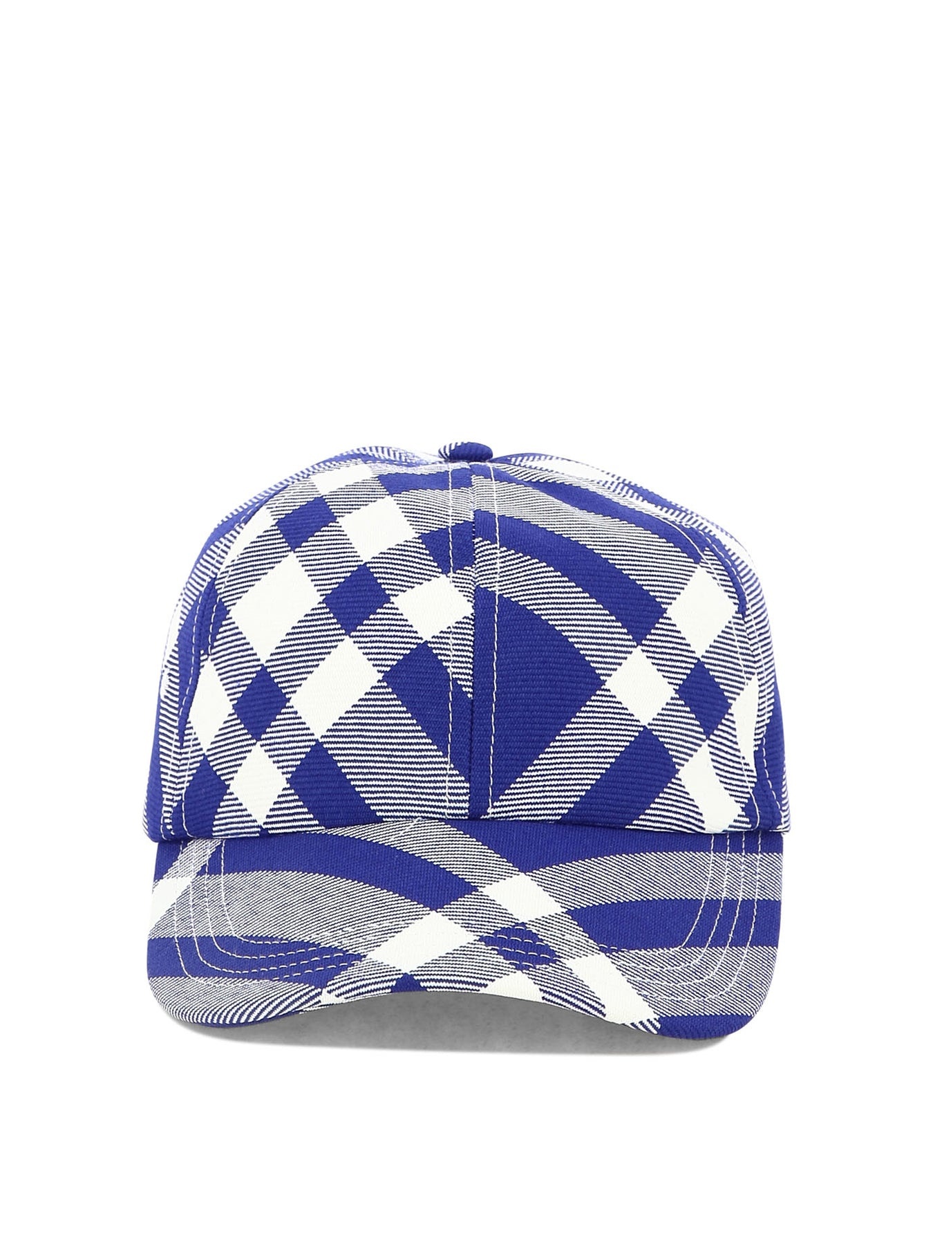 Check Baseball Cap Hats Blue - 1
