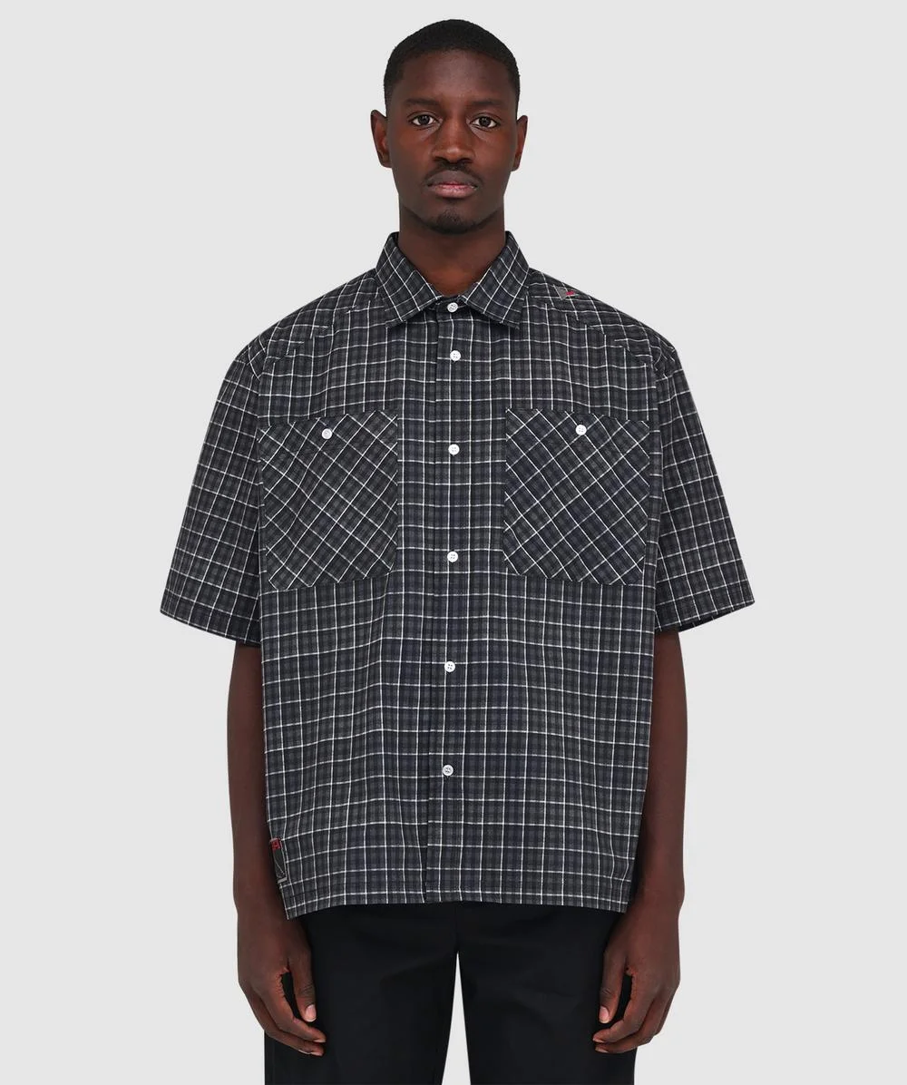 Aair floweave printed check shirt - 1