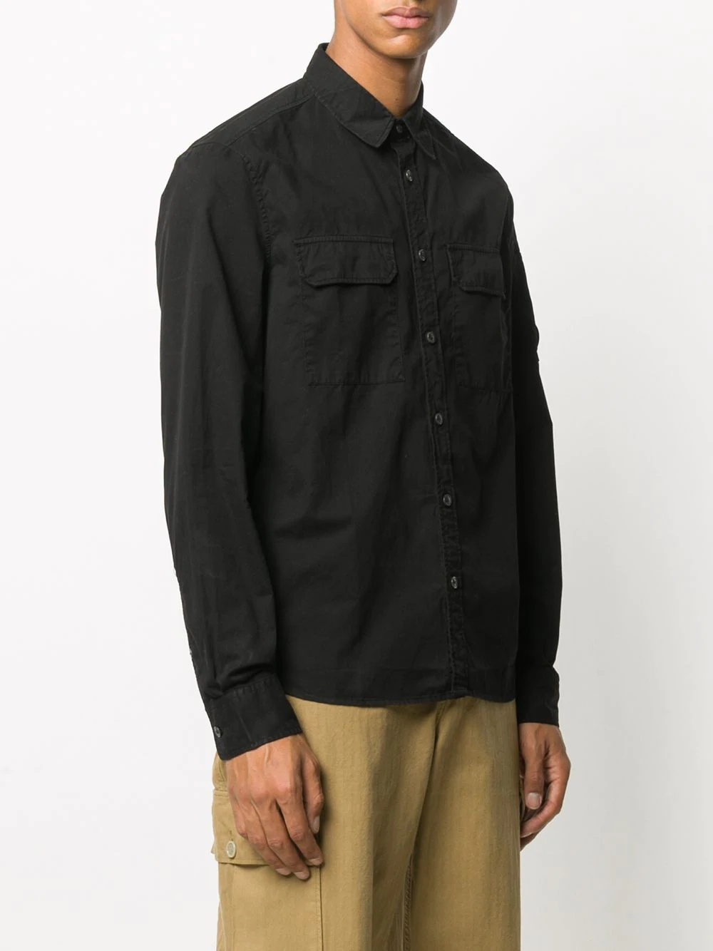 goggle patch chest pocket shirt  - 3