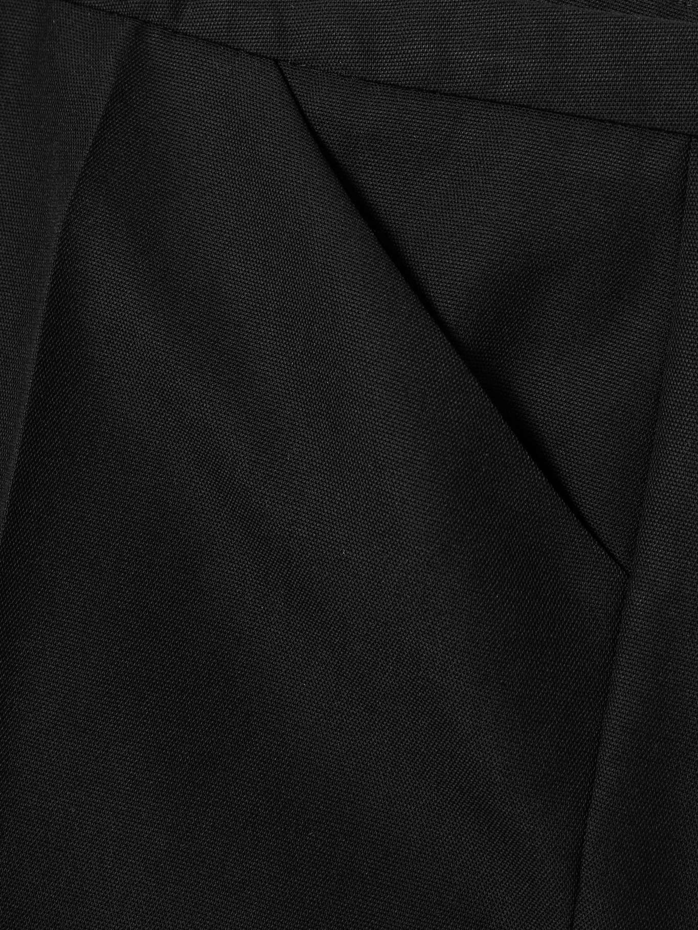 Cropped pleated grain de poudre straight-leg pants Black - 5