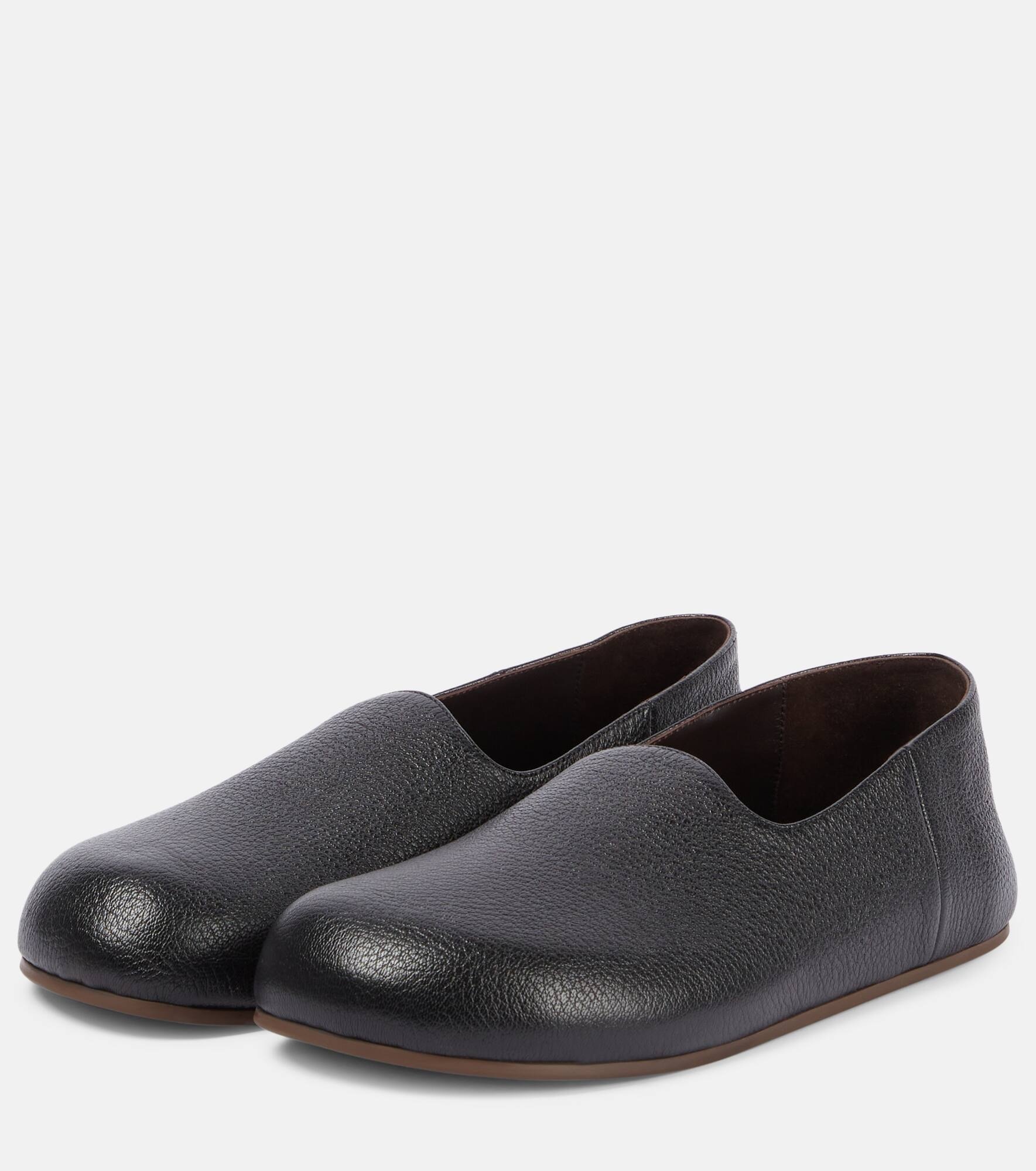 Hugh leather slip-on shoes - 4