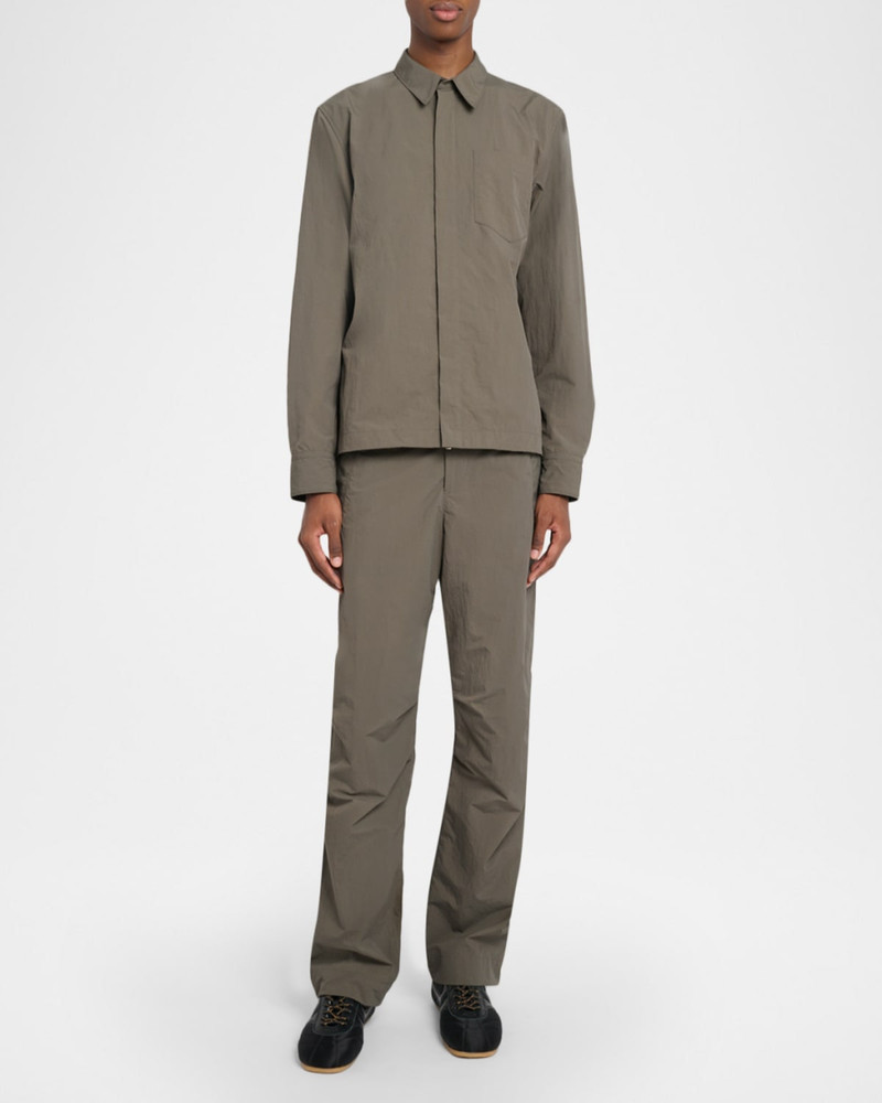 Dries Van Noten Men's Pencks Nylon Flat-Front Trousers outlook