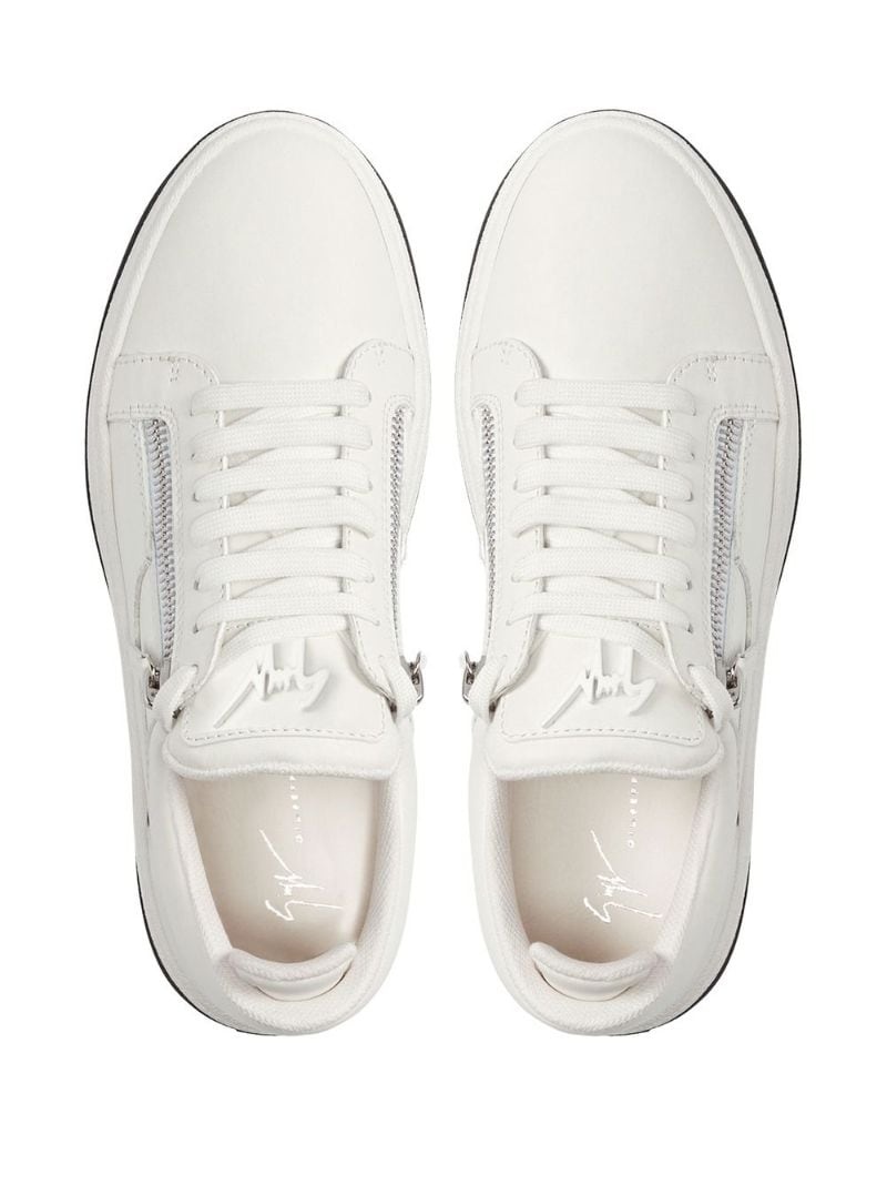 zip-details low-top sneakers - 4