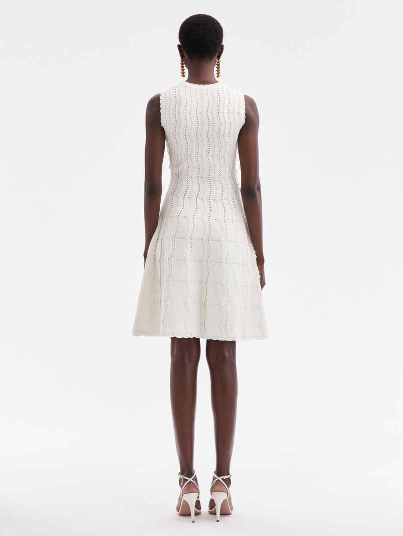 Oscar de la Renta WAVE KNIT FIT & FLARE DRESS outlook