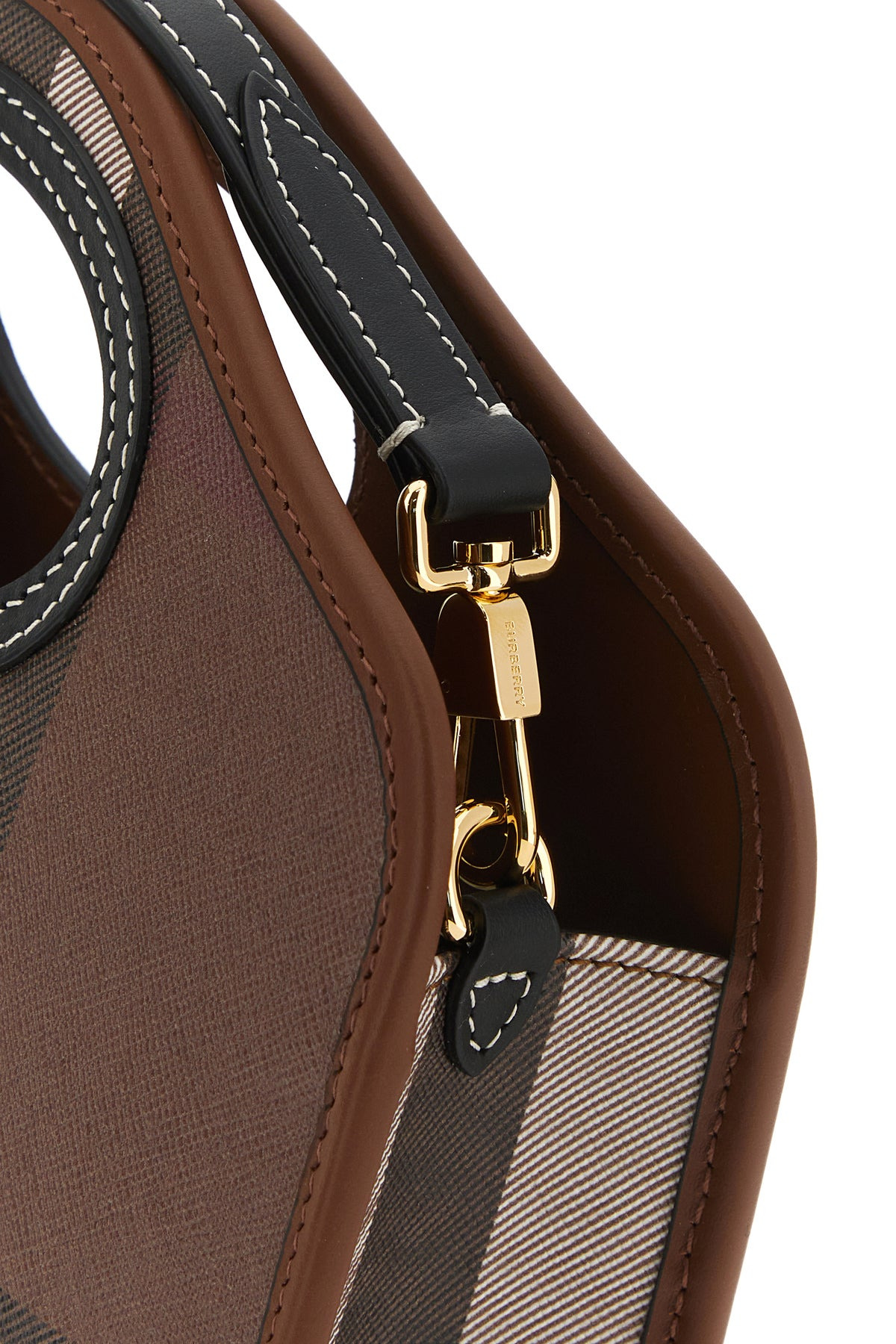 Printed e-canvas and leather mini Pocket Bag handbag - 4