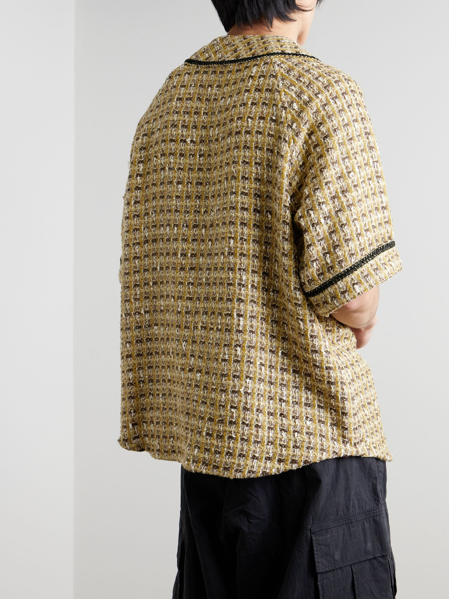 Great Kountry Appliquéd Tweed Shirt Yellow - 3