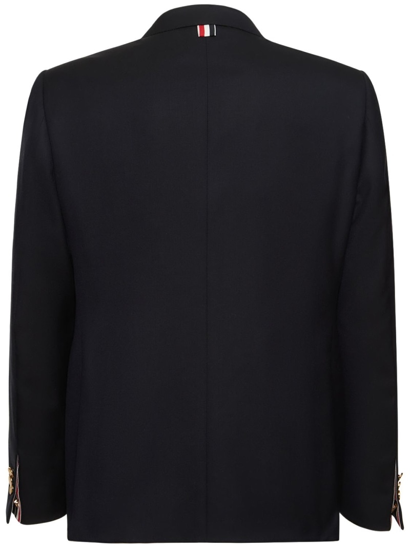 Wool twill single breasted blazer - 5