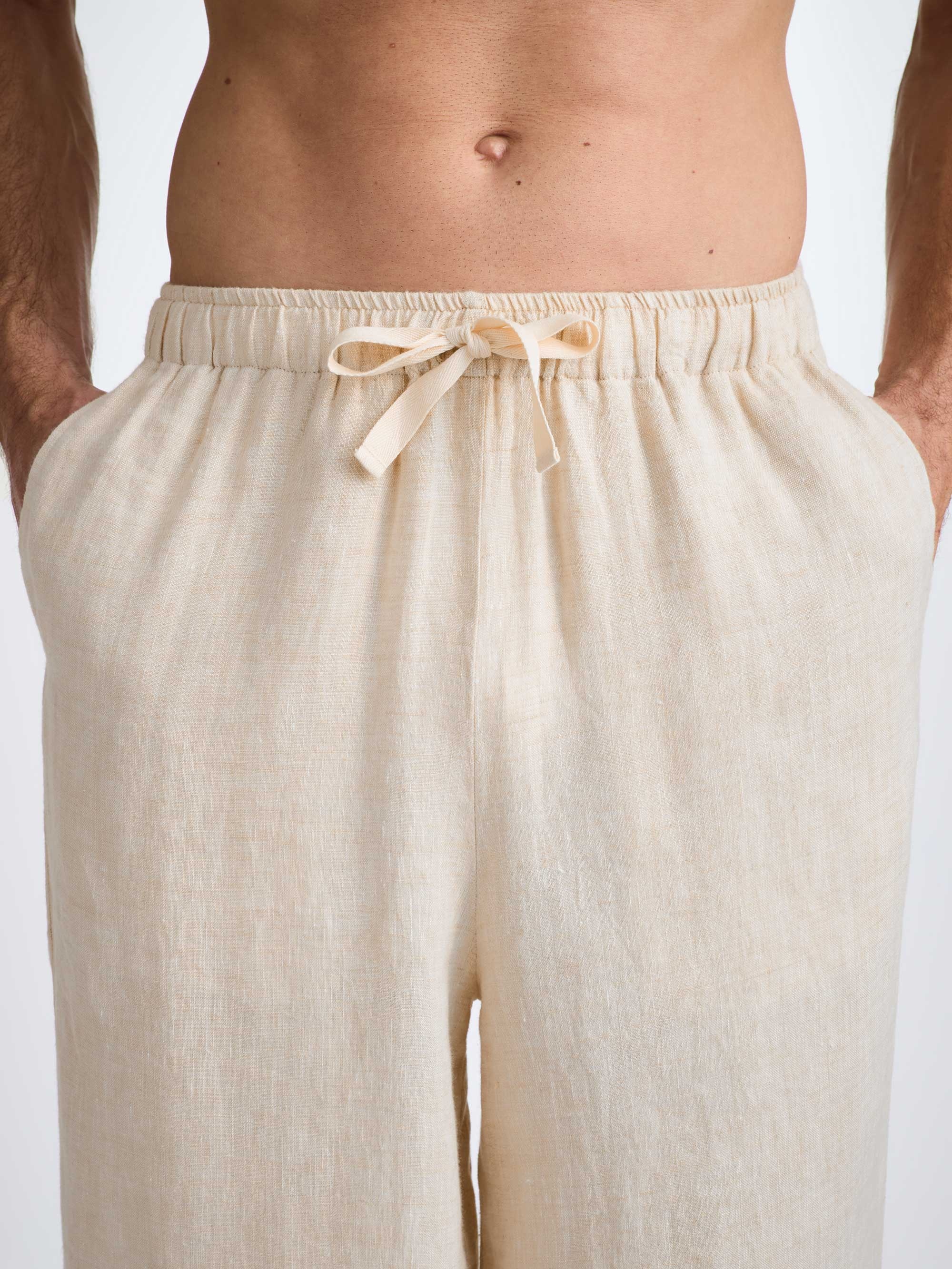 Men's Pajamas Sicily Linen Sand - 7