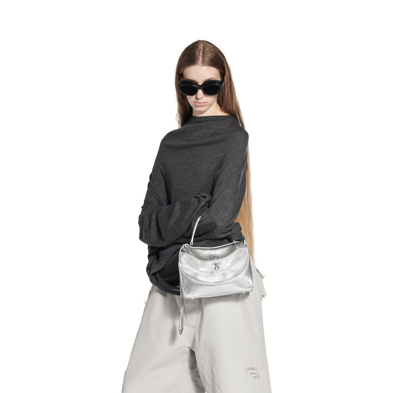 BALENCIAGA Women's Rodeo Handbag Mini  in Silver outlook
