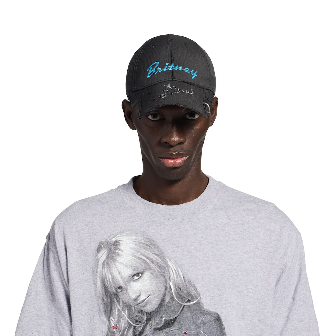 Balenciaga Music | Britney Spears Series Cap in Faded Black /blue - 5