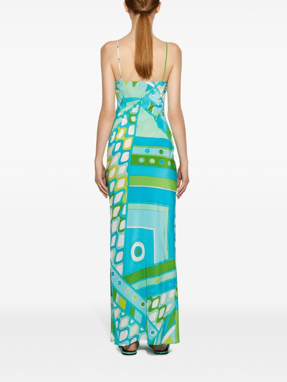 Vivara-print silk maxidress - 4