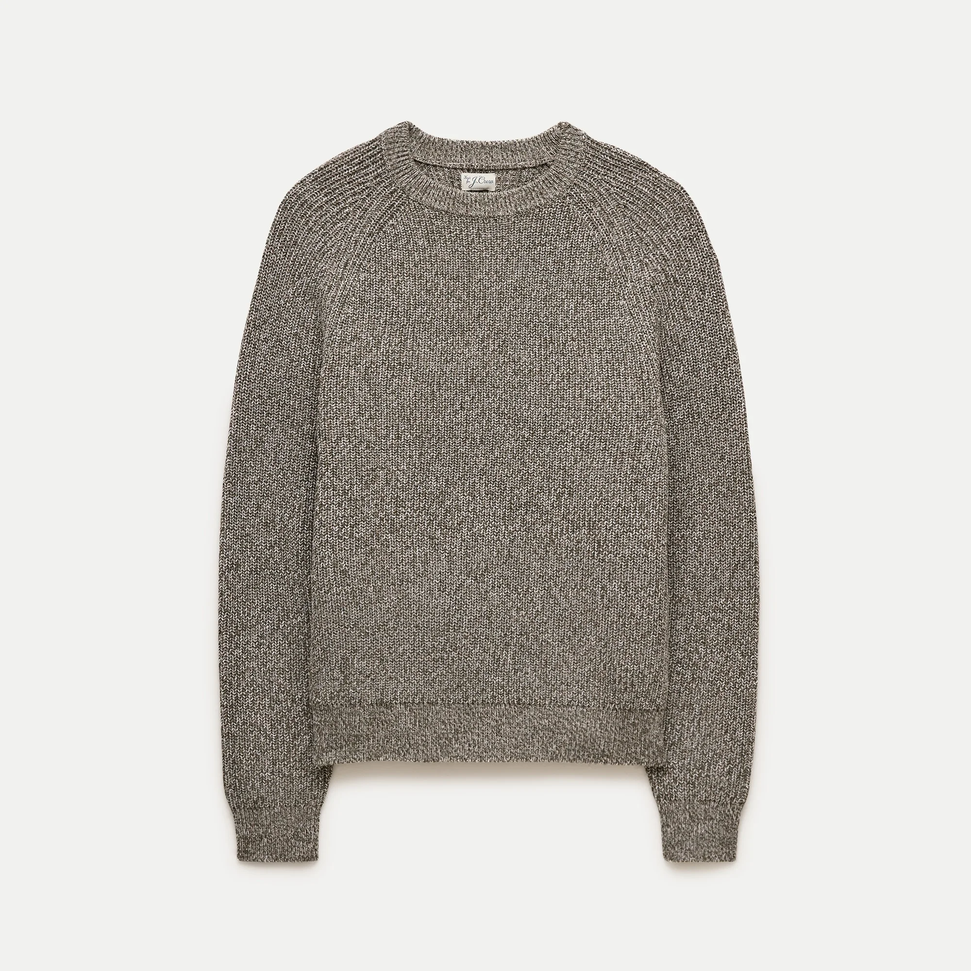 Rib-knit sweater in marled cotton - 1