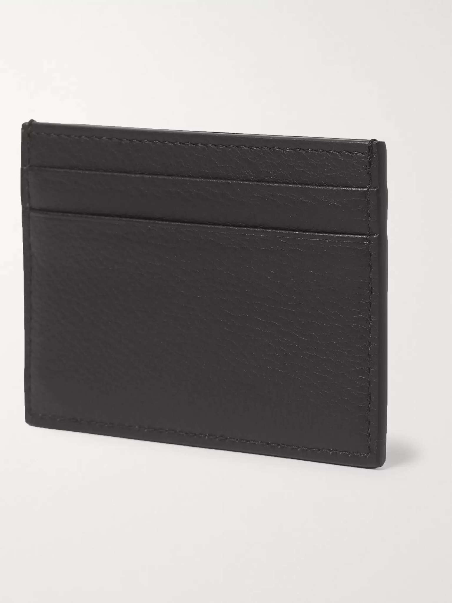 Logo-Print Full-Grain Leather Cardholder - 3