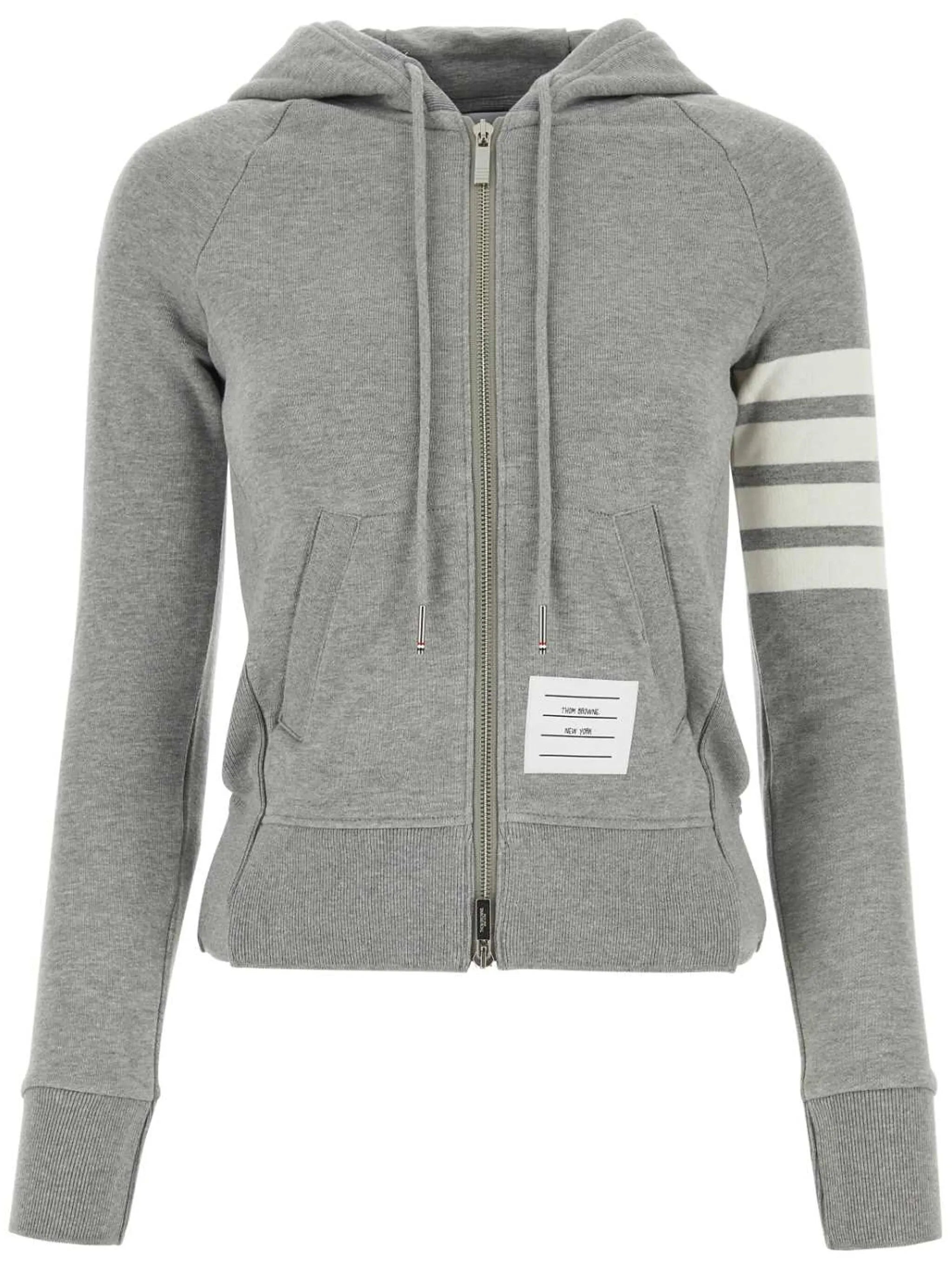 4-Bar striped cotton hoodie - 6
