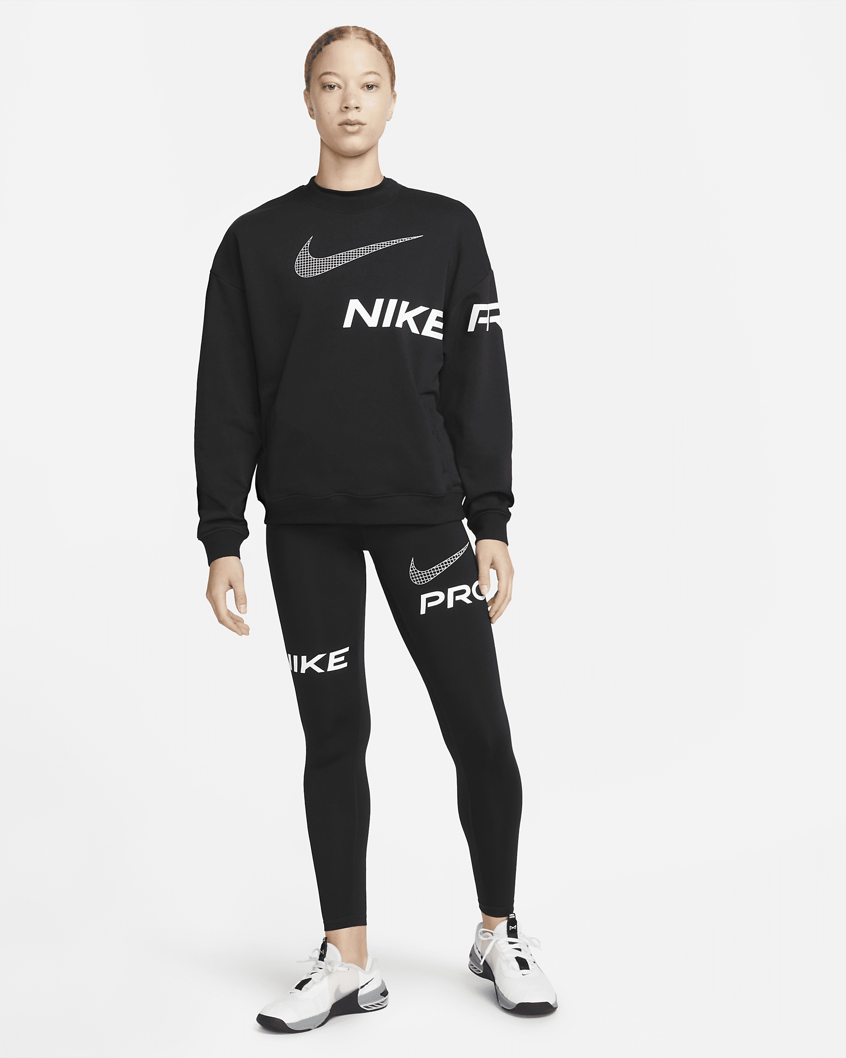 Nike Dri-FIT Get Fit Women's French Terry Graphic Crew-Neck Sweatshirt - 6