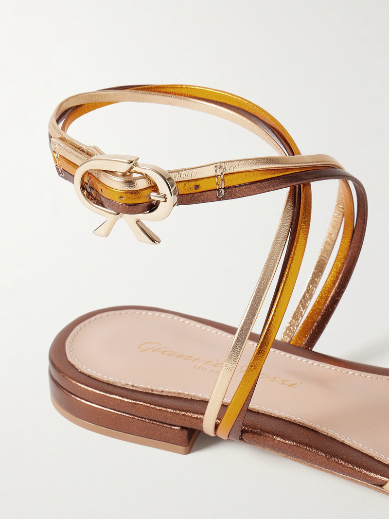 Calissa Metallic Leather Sandals 4