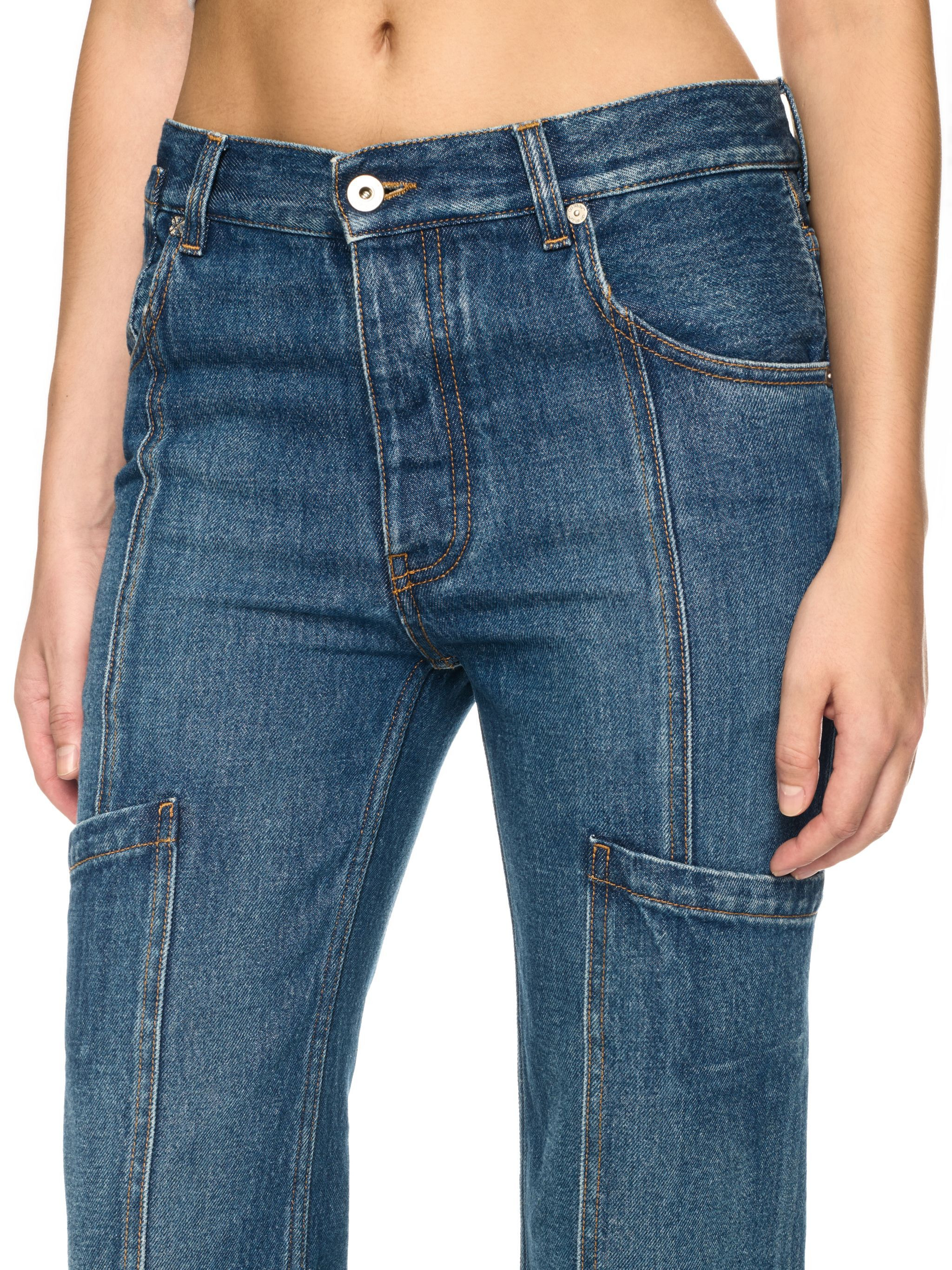Denim Cargo Pants - 5