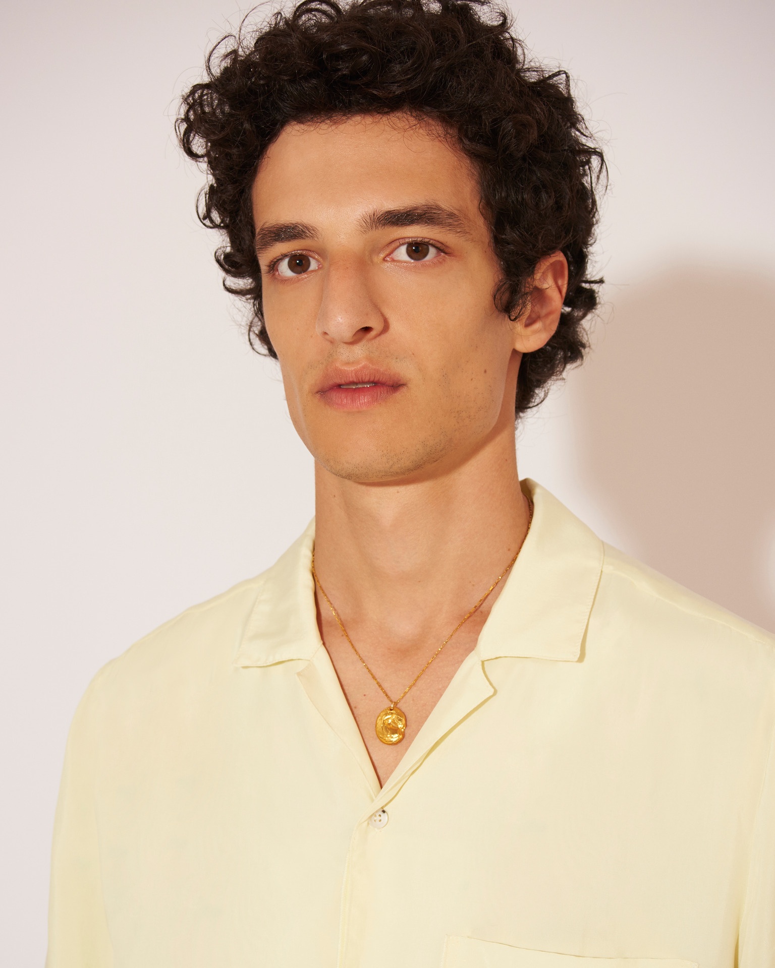 BORY - Twill-silk structured shirt - Yellow - 5