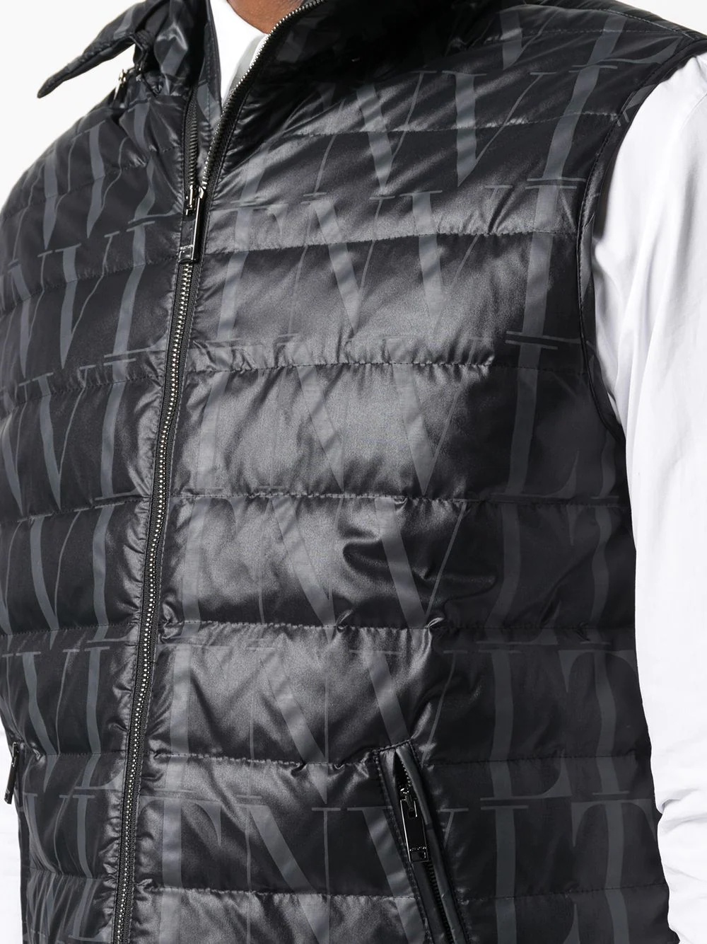 padded logo gilet - 5