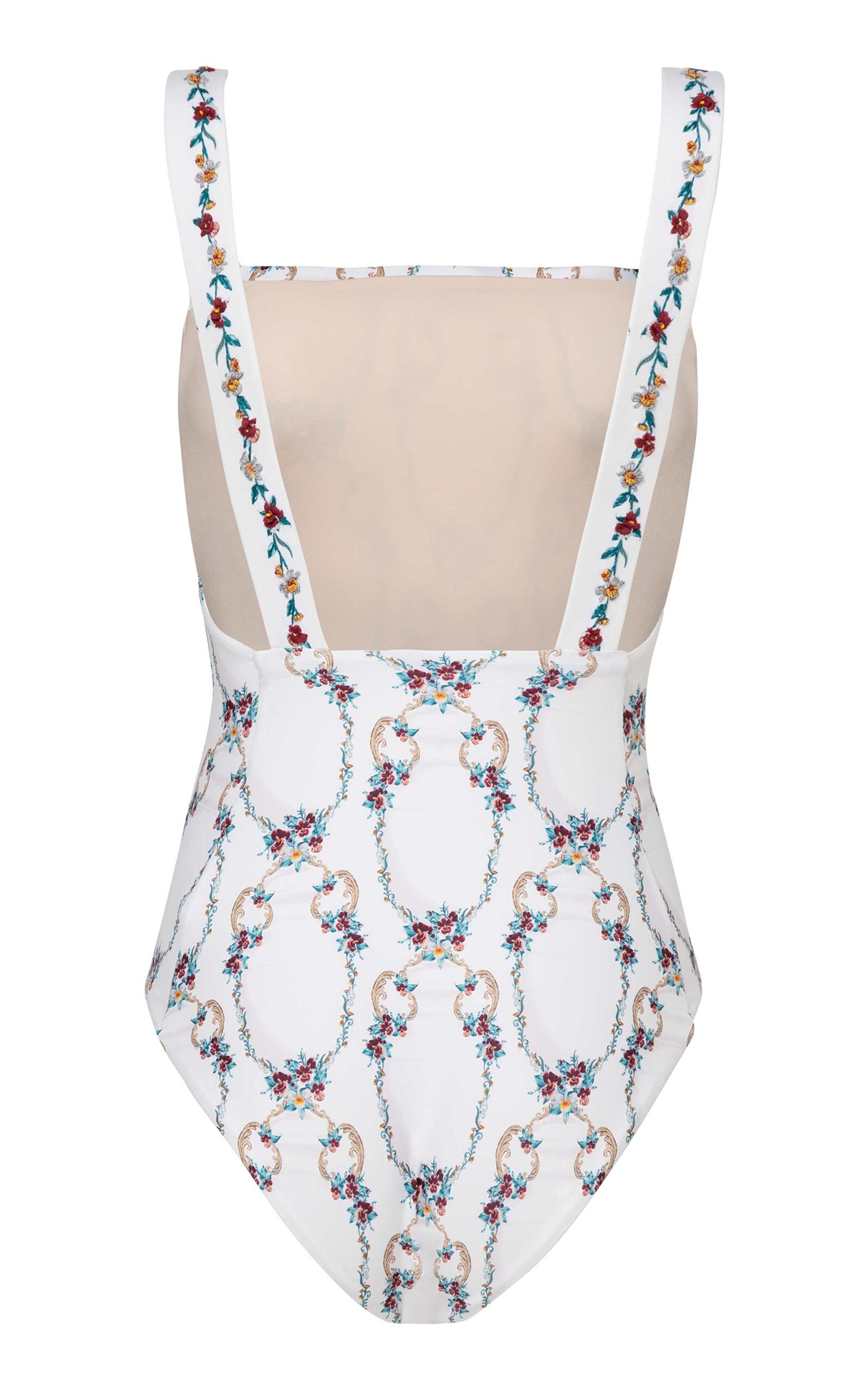 Cafe Florero Square Neck One-Piece Swimsuit ivory - 4