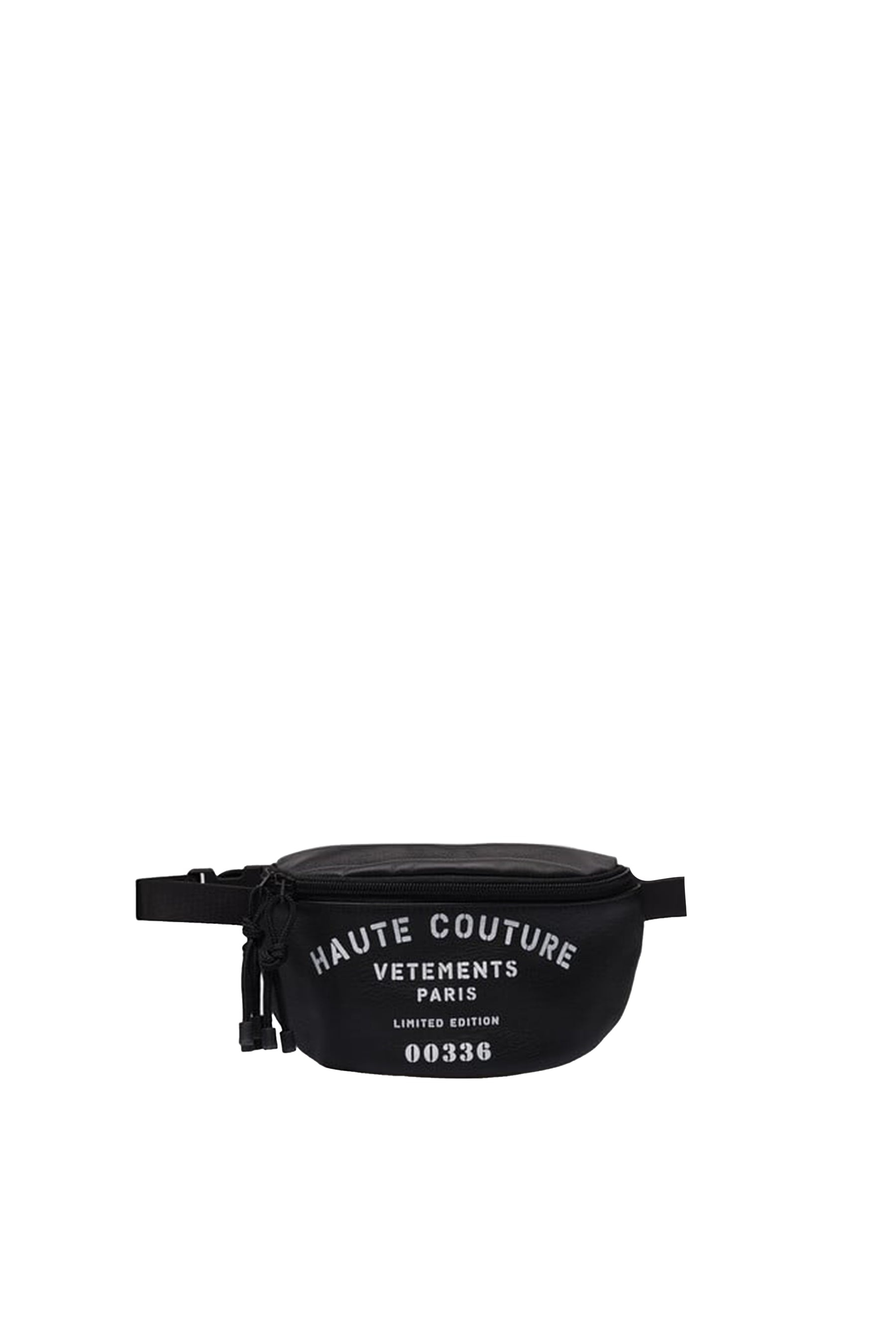 HAUTE COUTURE LEATHER FANNY PACK / BLK - 1