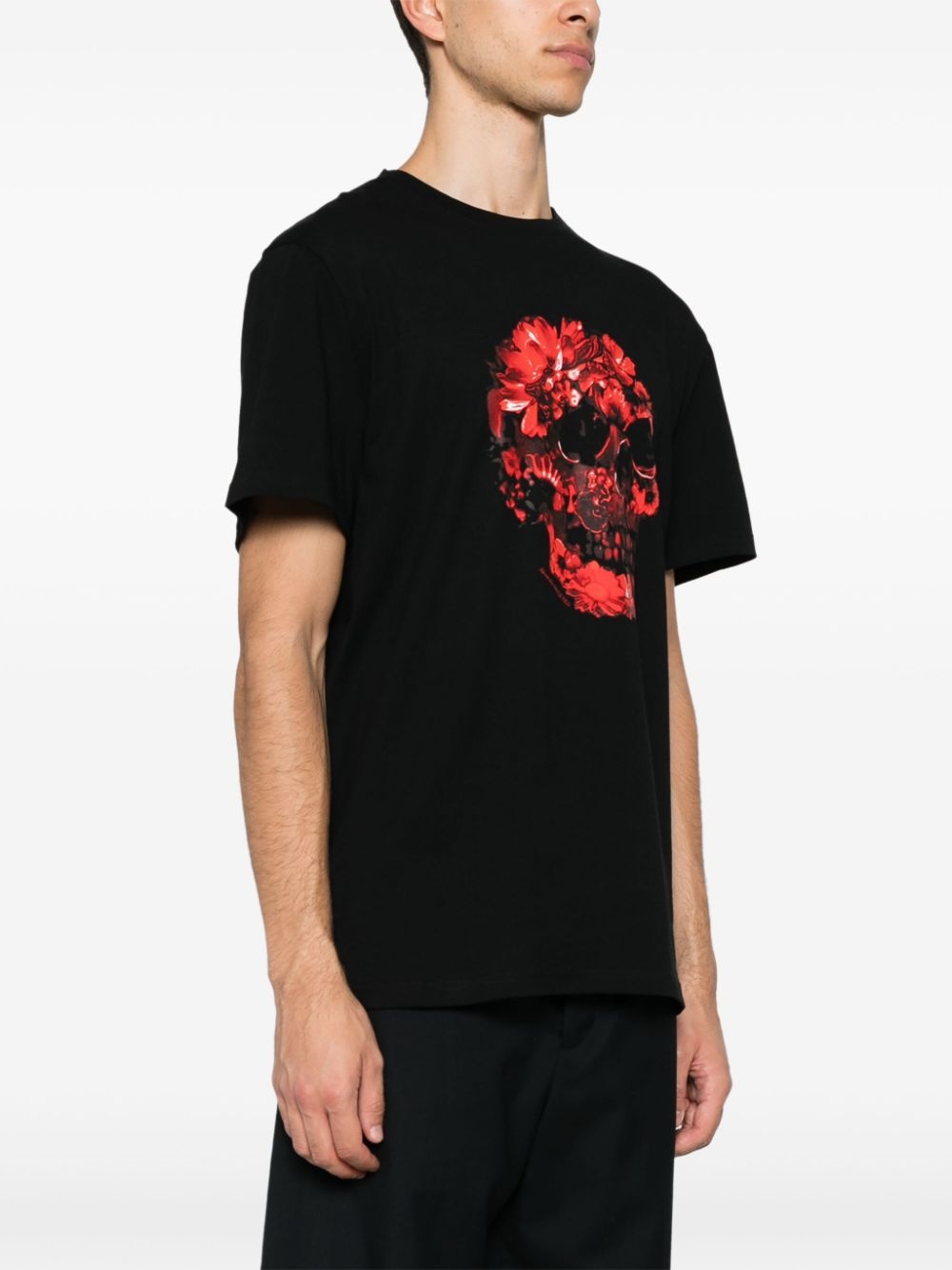 Wax Flower Skull cotton T-shirt - 3