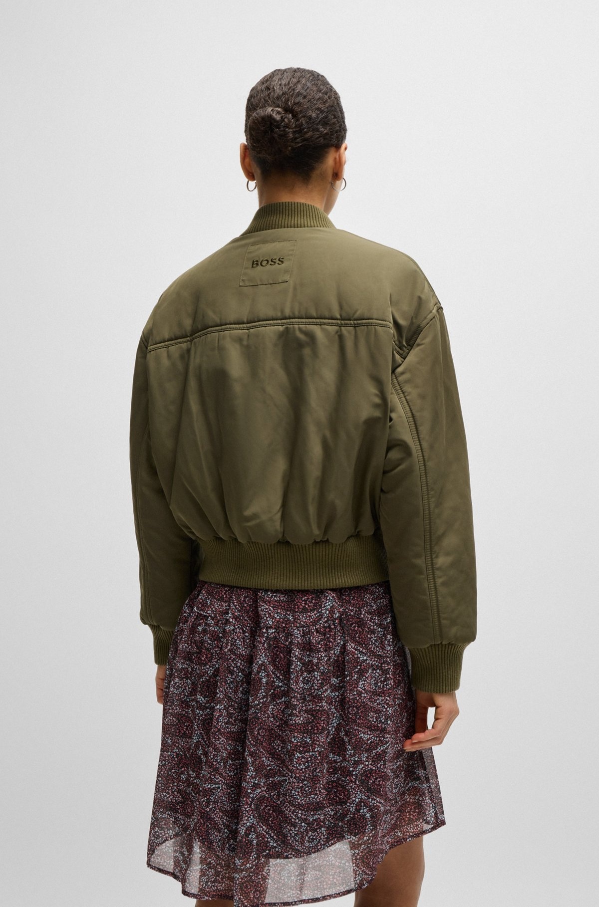 REVERSIBLE BOMBER JACKET WITH WATER-REPELLENT FINISH - 4