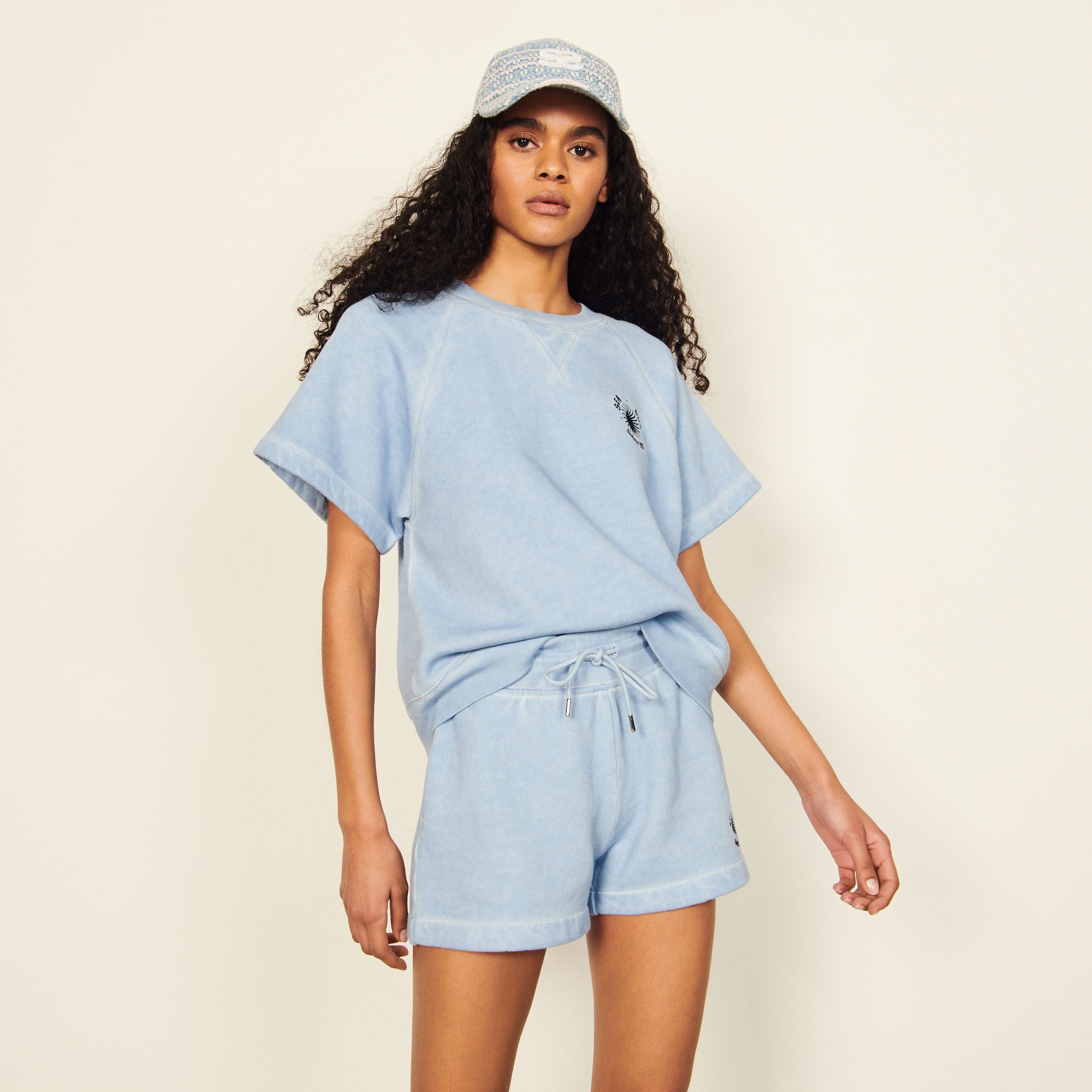 Faded cotton shorts - 2