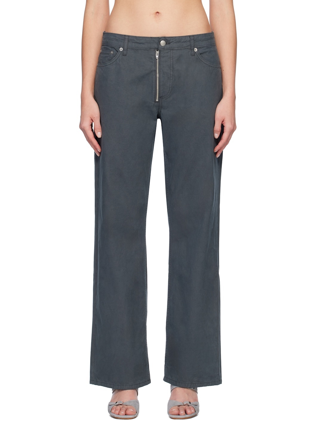 Gray Asia Trousers - 1