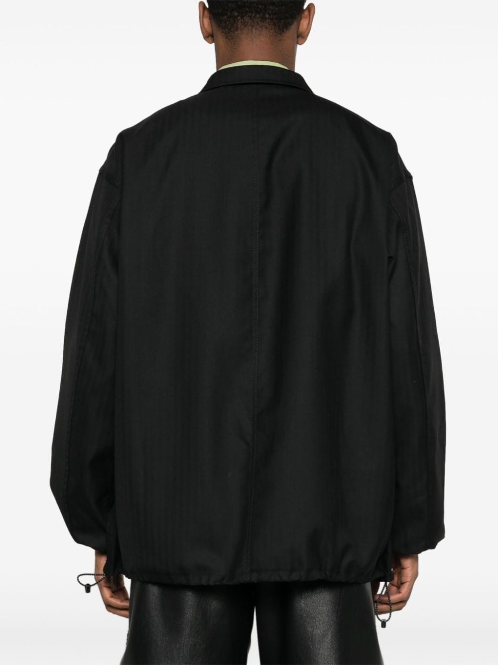 herringbone single-breasted blazer - 4