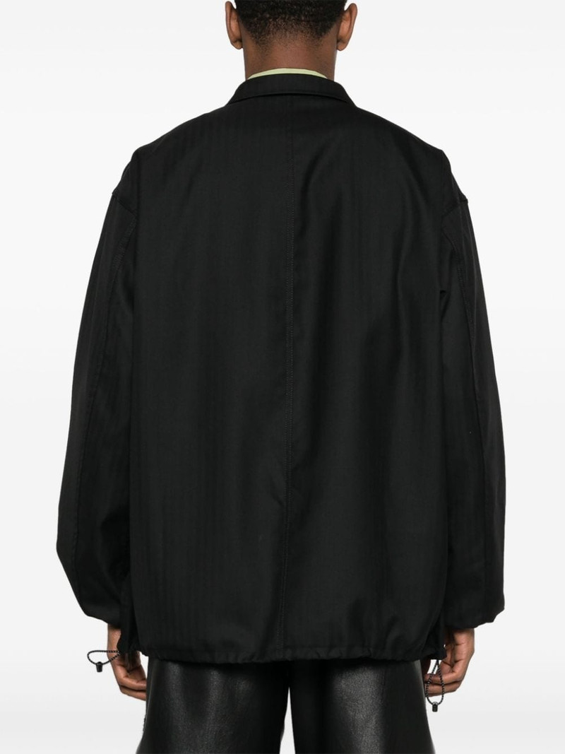 herringbone single-breasted blazer 4