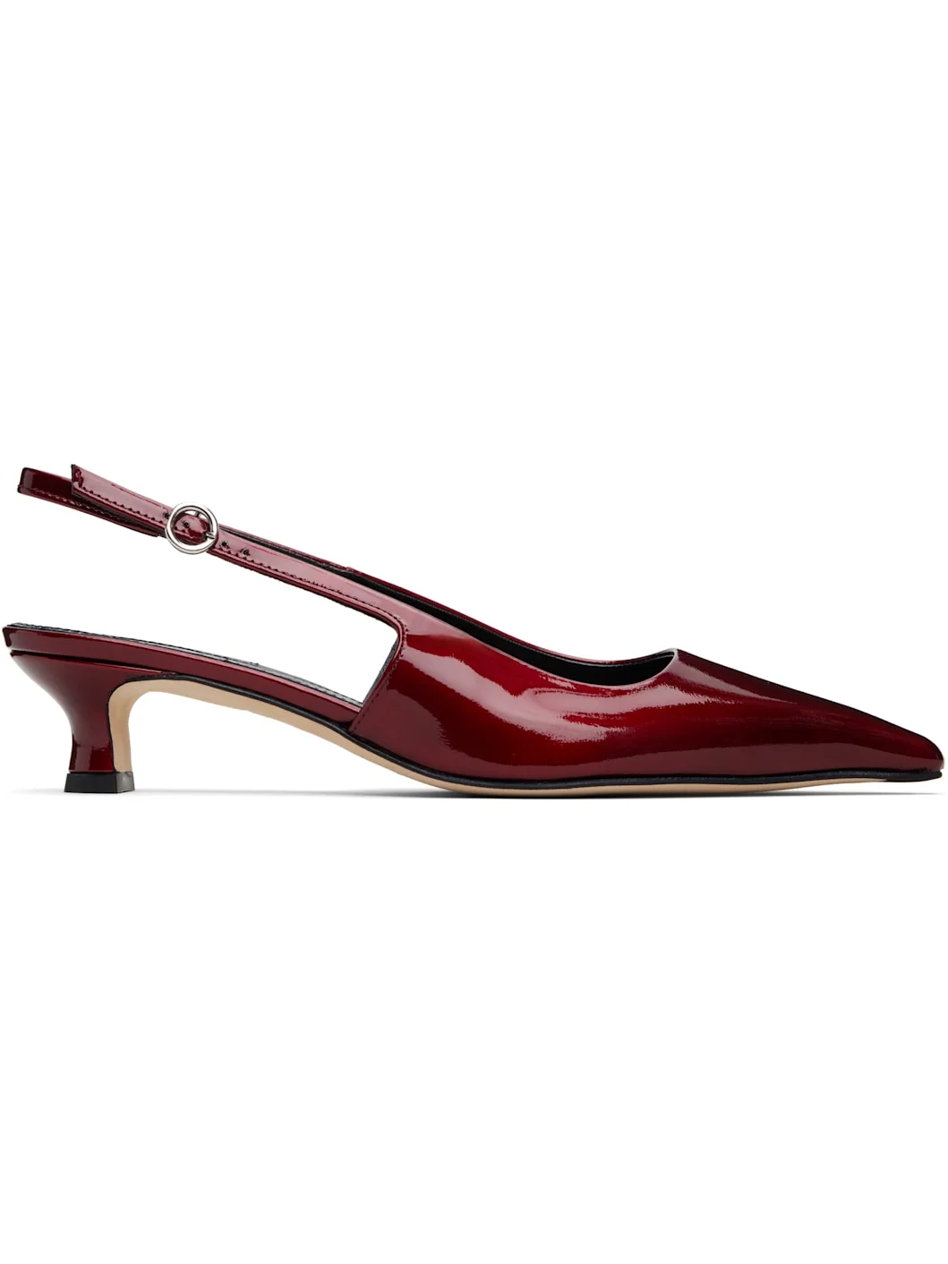 Burgundy Catrina Patent Leather Heels - 1