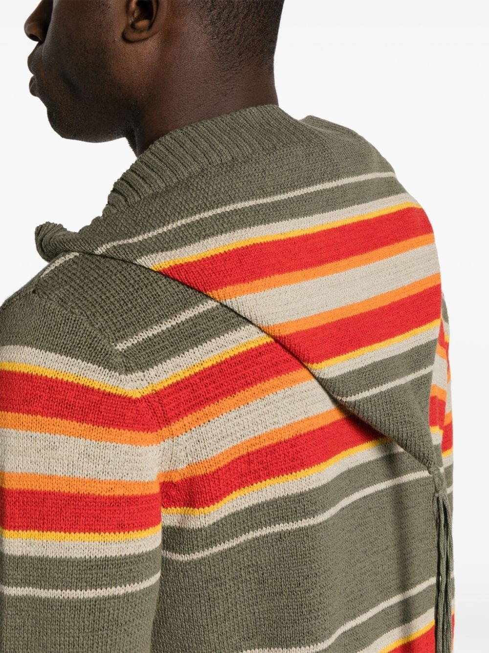 hooded striped jumper - 5