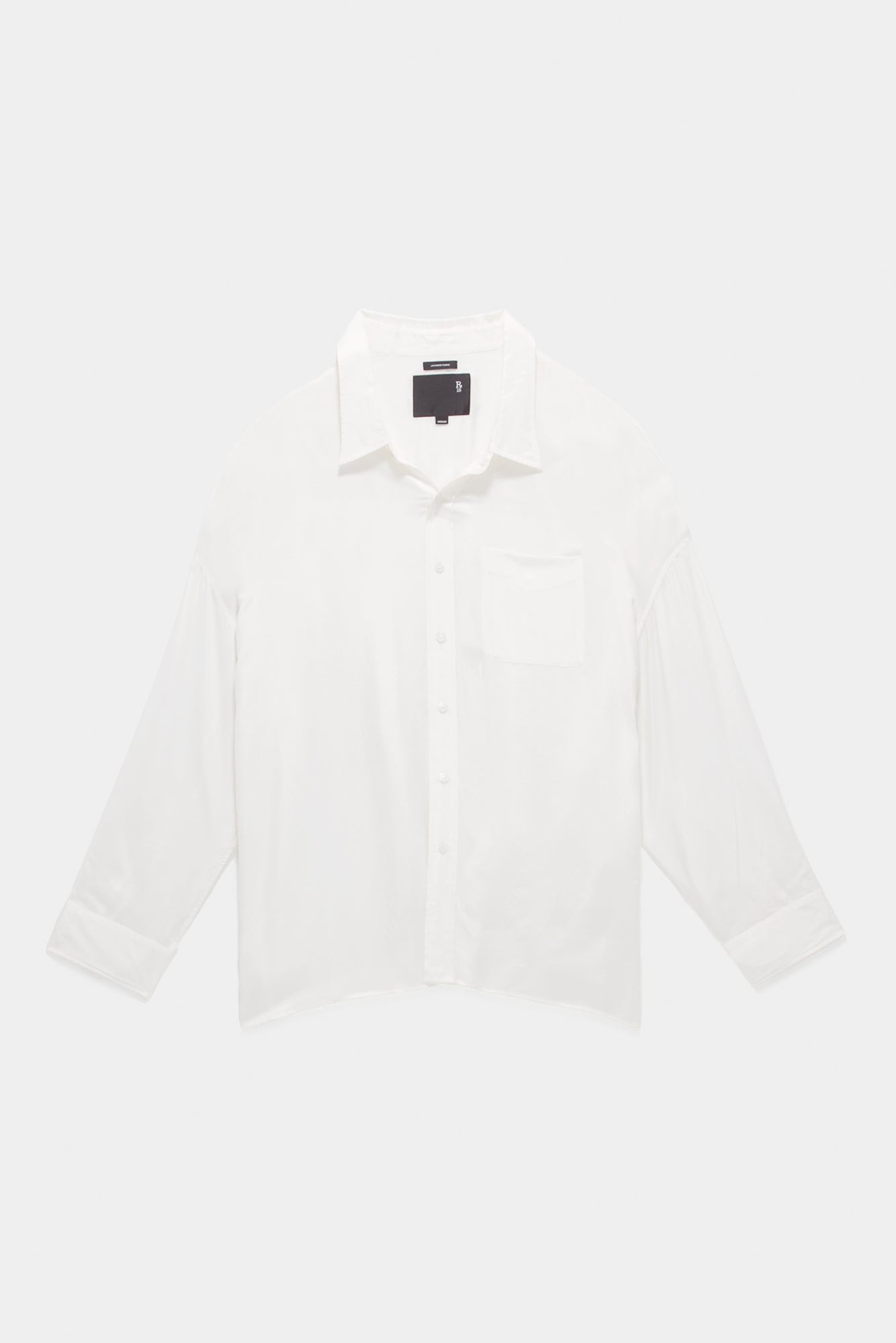 Drop Neck Oxford Shirt- White | R13 Denim - 3