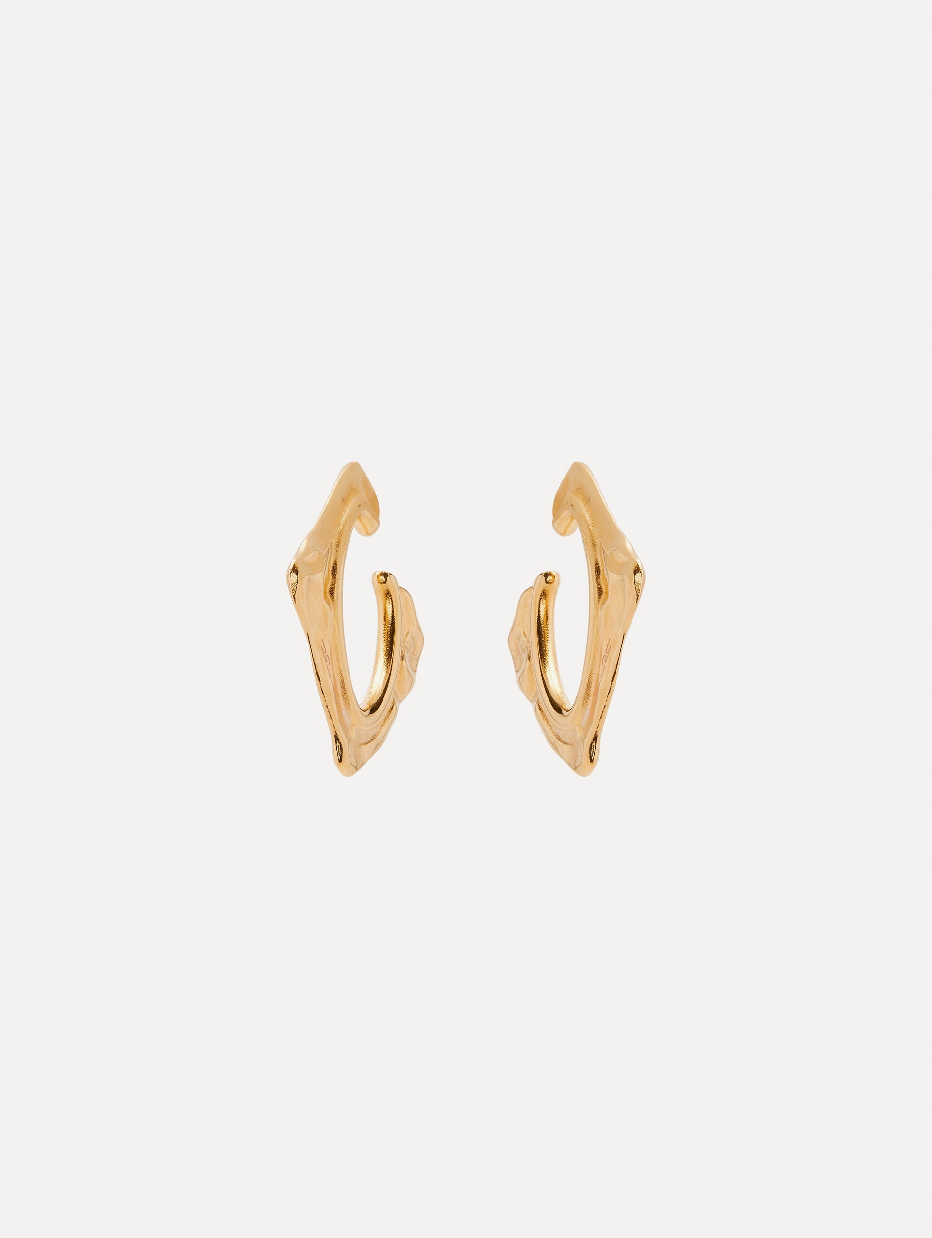 SMALL ABSTRACT O HOOP EARRINGS - 4