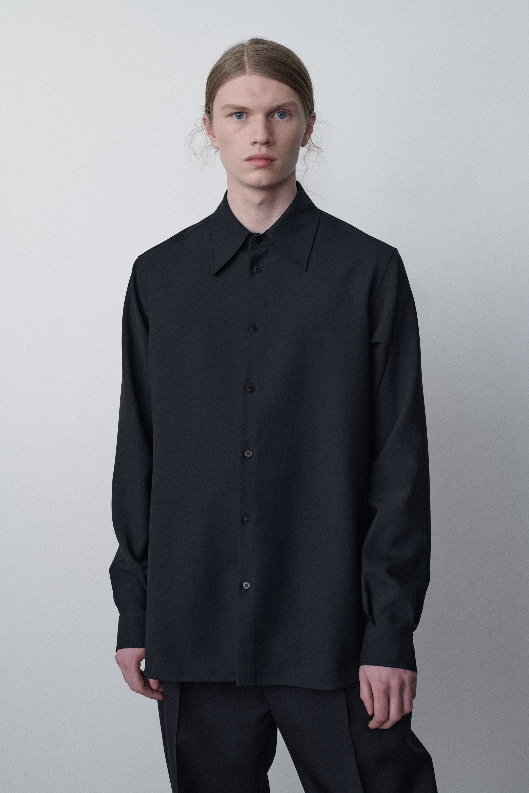 Kroner Shirt in Virgin Wool and Mohair - 3