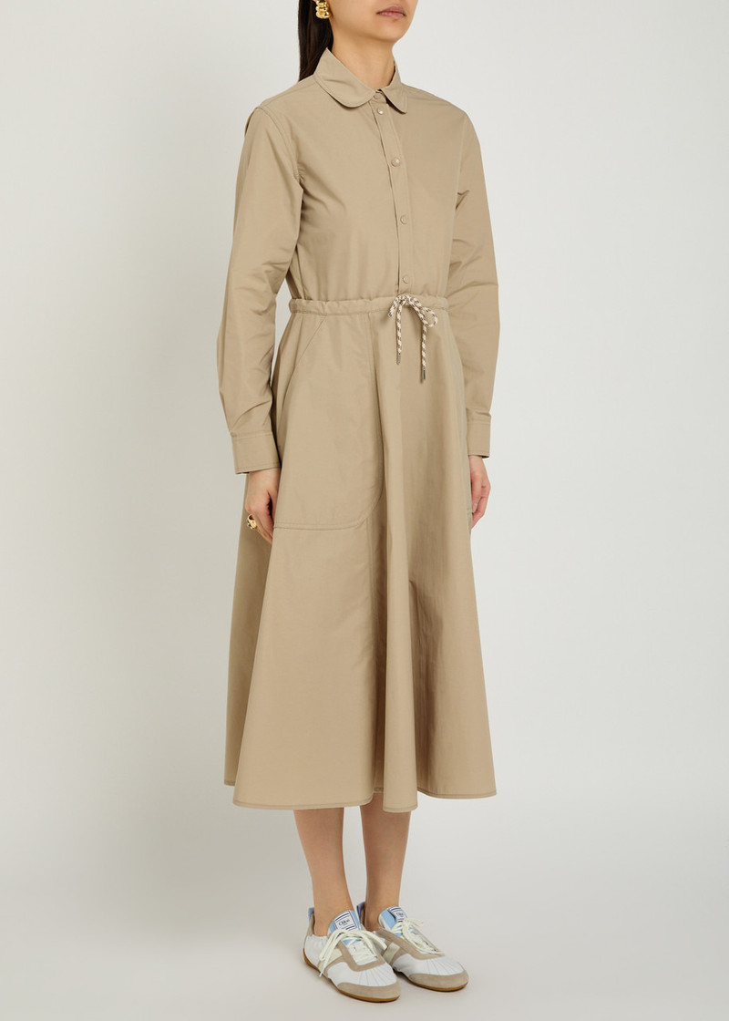 Moncler Moncler Drawstring Poplin Midi Shirt Dress outlook
