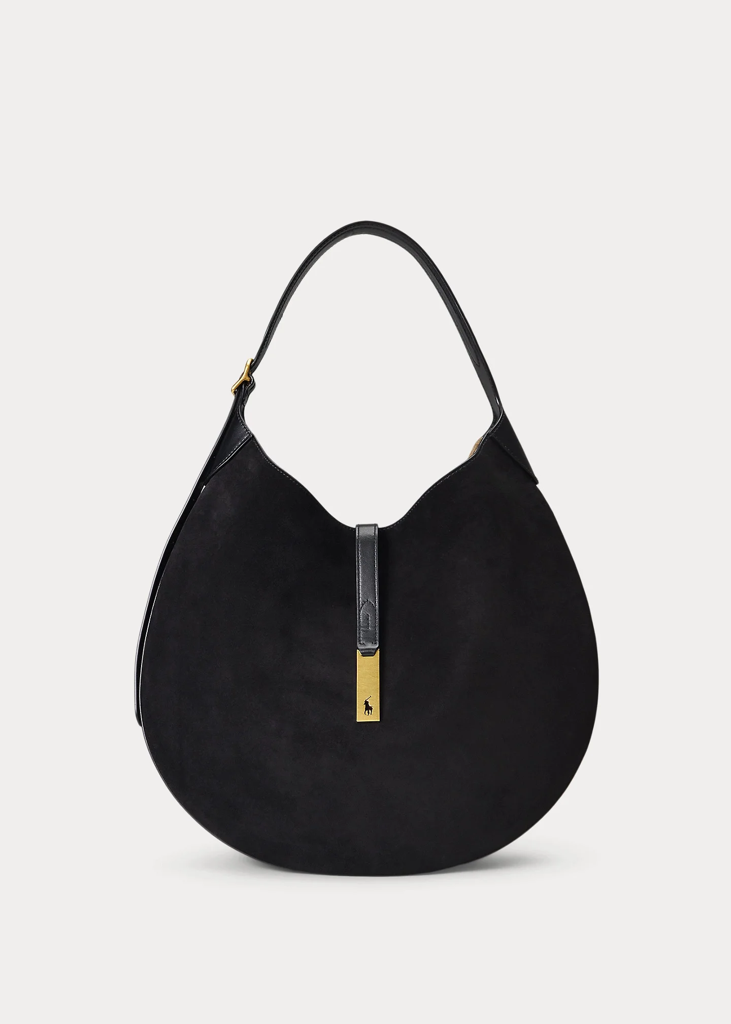 Polo ID Suede Large Shoulder Bag - 1