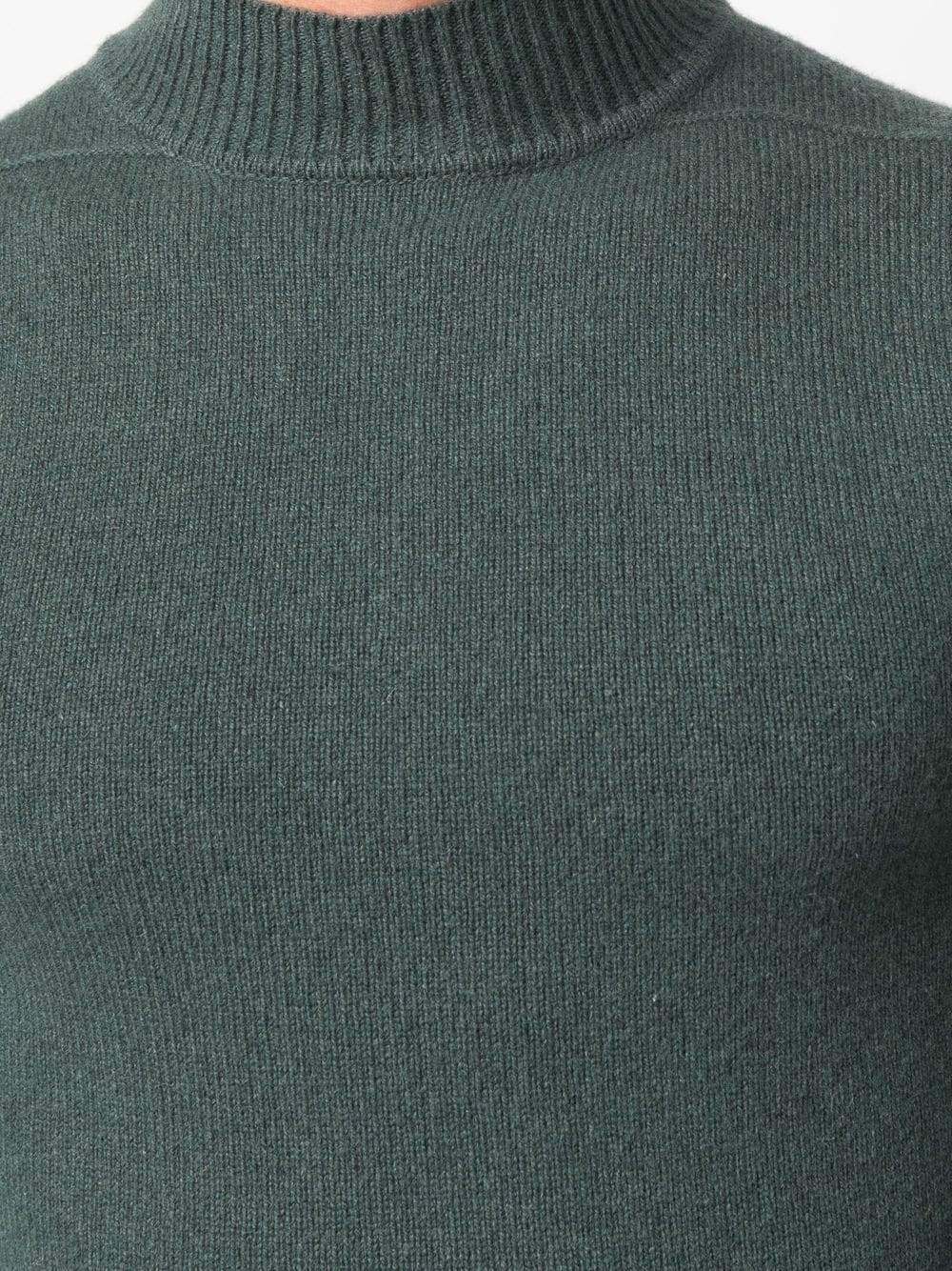 ribbed-knit mock neck jumper - 5