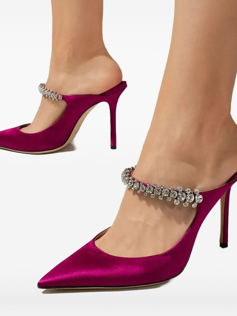 100mm crystal-embellished pointed mules 5
