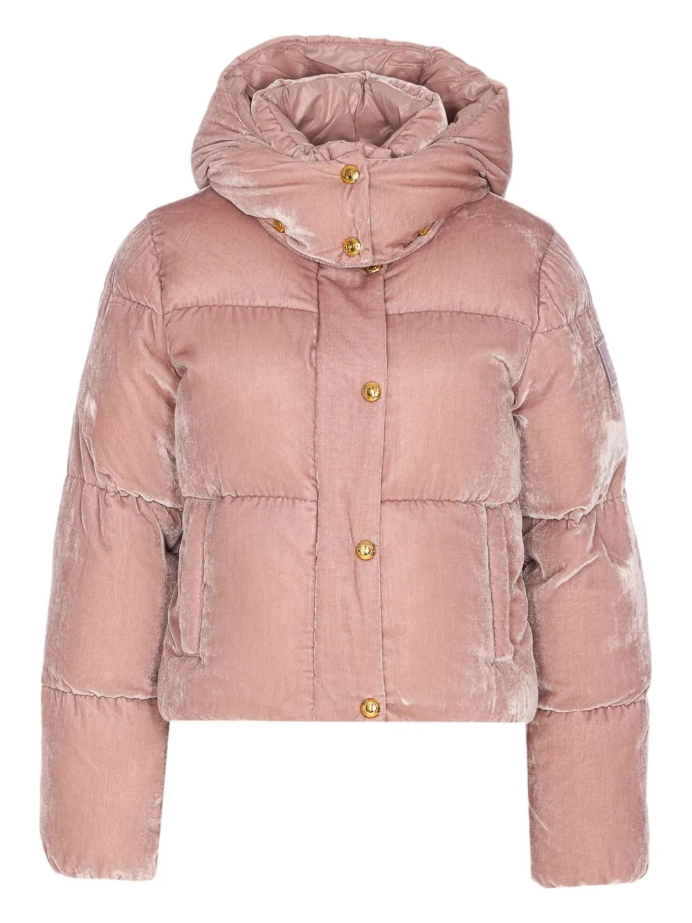velvet puffer jacket - 1