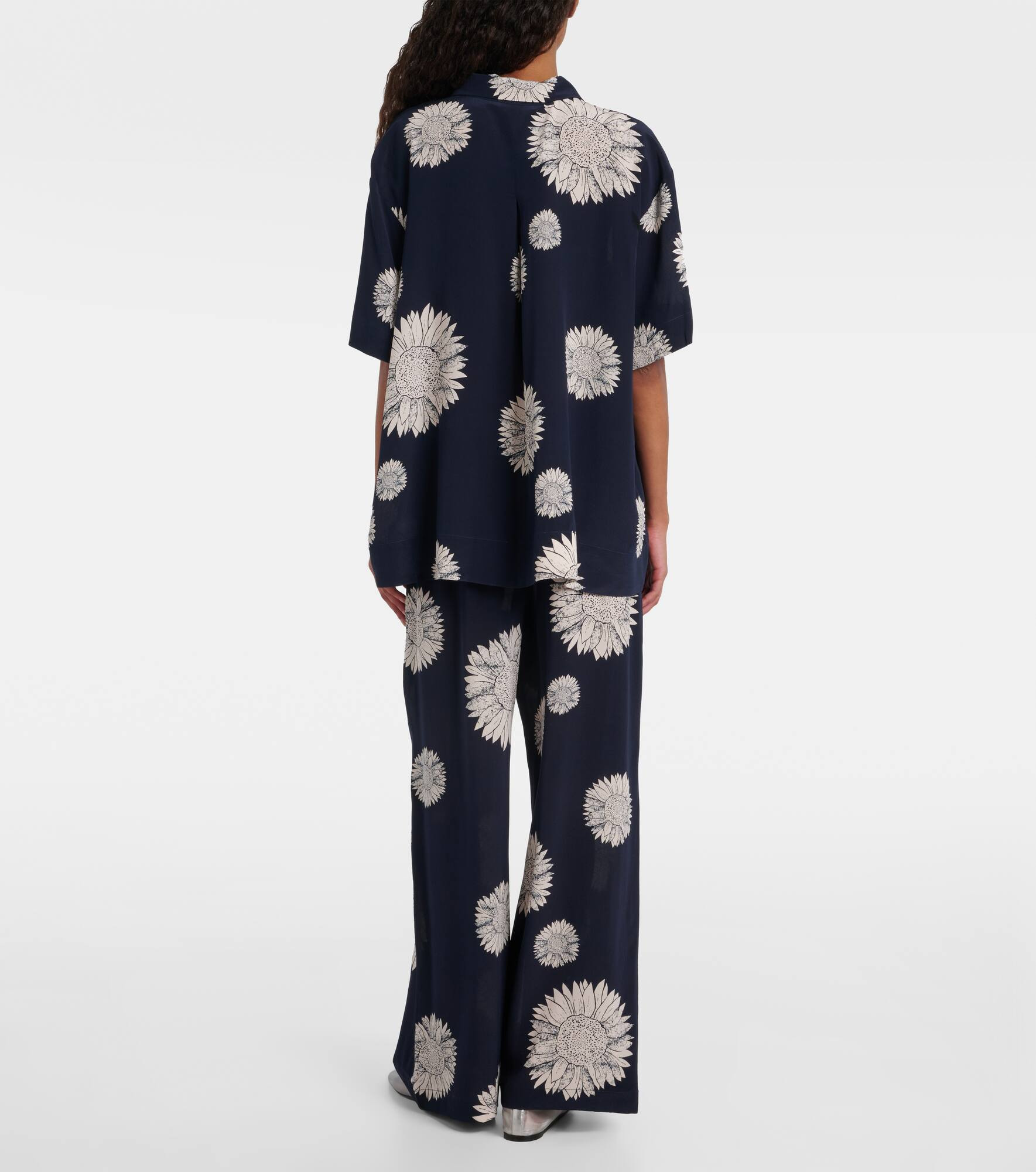 Montauk floral silk crêpe shirt - 3