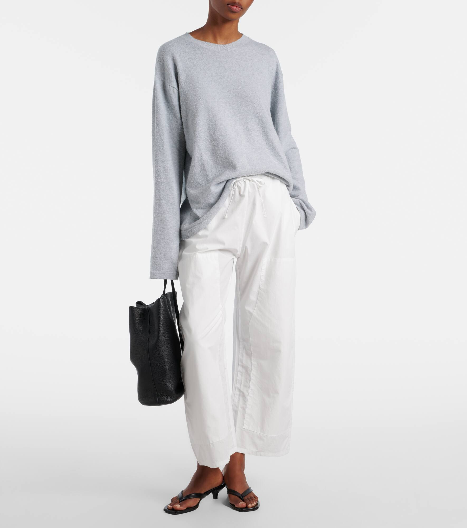 Kyoto cotton barrel-leg pants - 2