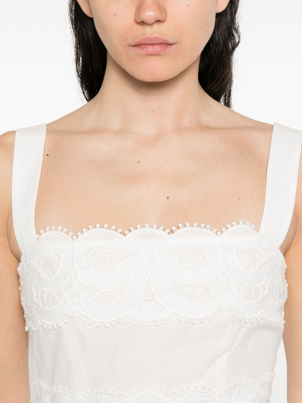 lace-trimmed dress - 5