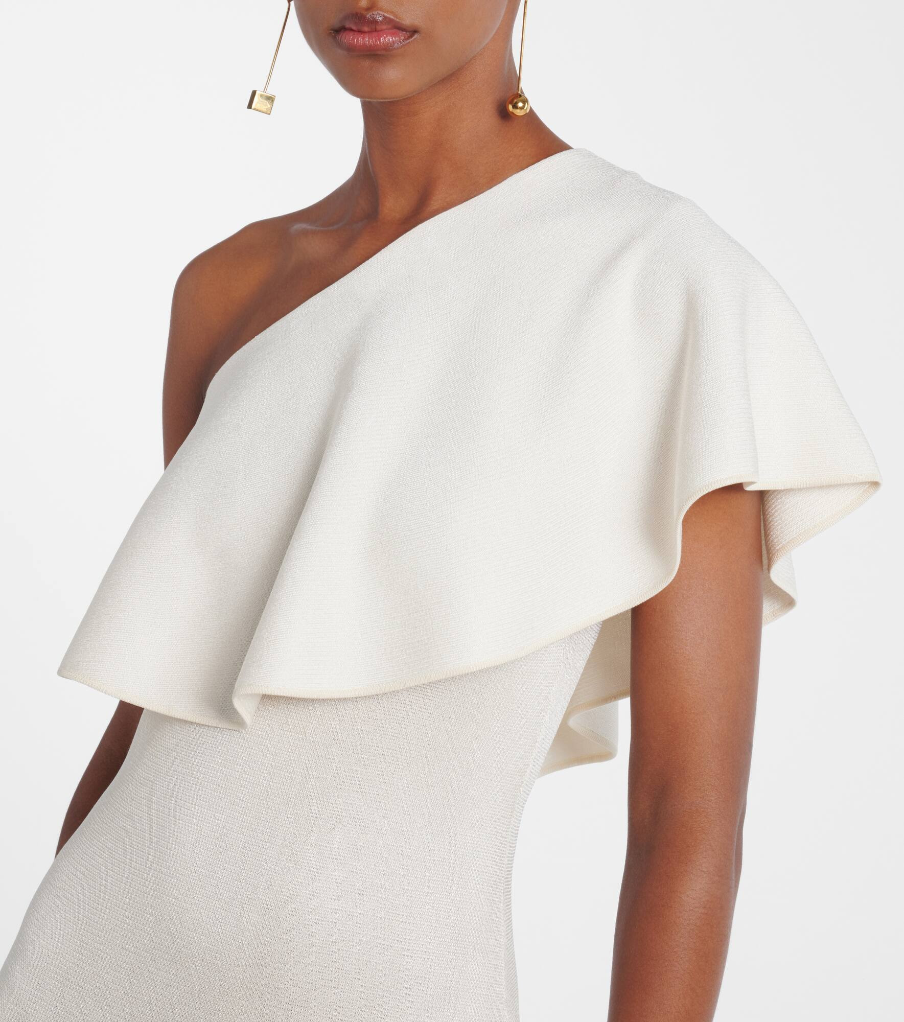 Vivi ruffled one-shoulder gown - 4