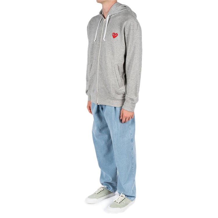 COMME des GARCONS PLAY Multi Heart Zip Up Hoodie 'Grey' AZ-T250-051-1 - 3