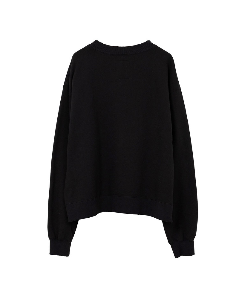 Cat Printed Embellished Distressed Sweatshirt 18