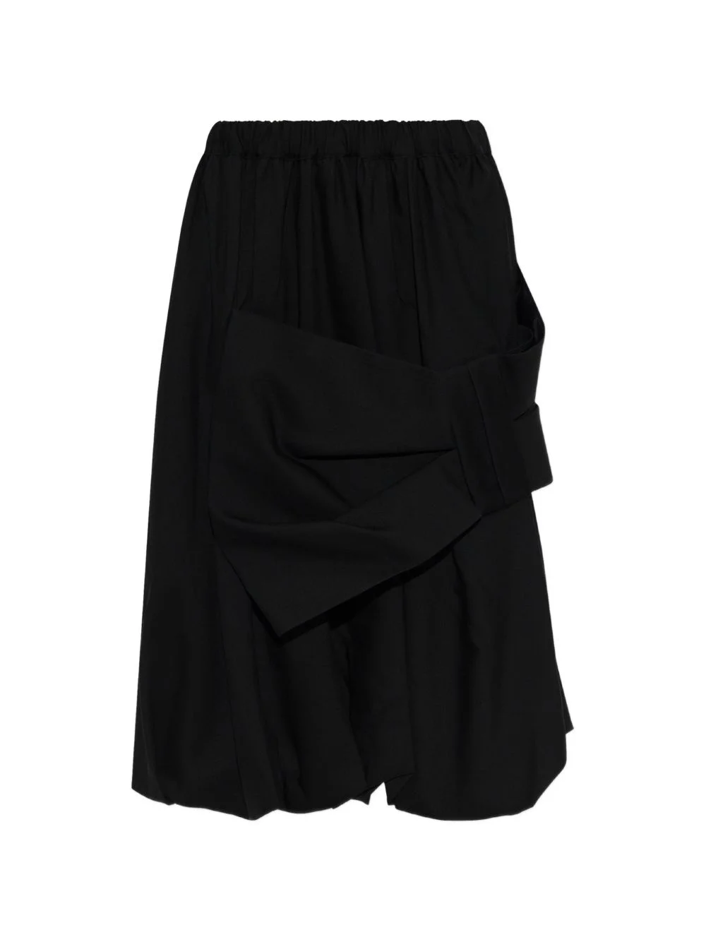 oversized-bow gathered midi skirt - 1