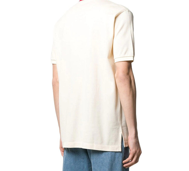 GUCCI Gucci Alphabet Embroidered Short Sleeve polo Creamy White 598958-XJB0W-9831 outlook