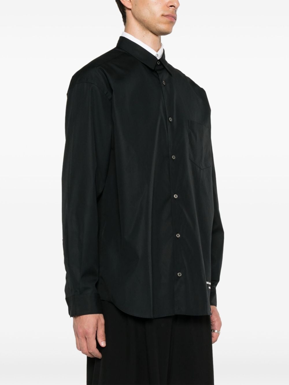 embroidered-logo cotton shirt - 3